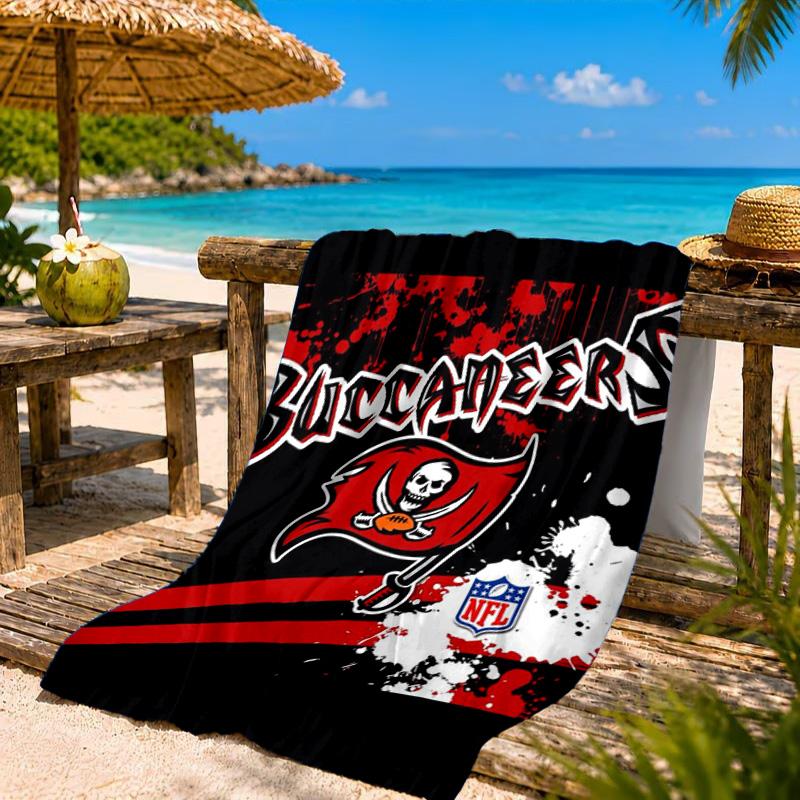 Tampa Bay Buccaneers Logo Beach Towel, Quick-drying, Easy to Care for, Suitable for Both Fitness and Beach Vacations,Sports Essential