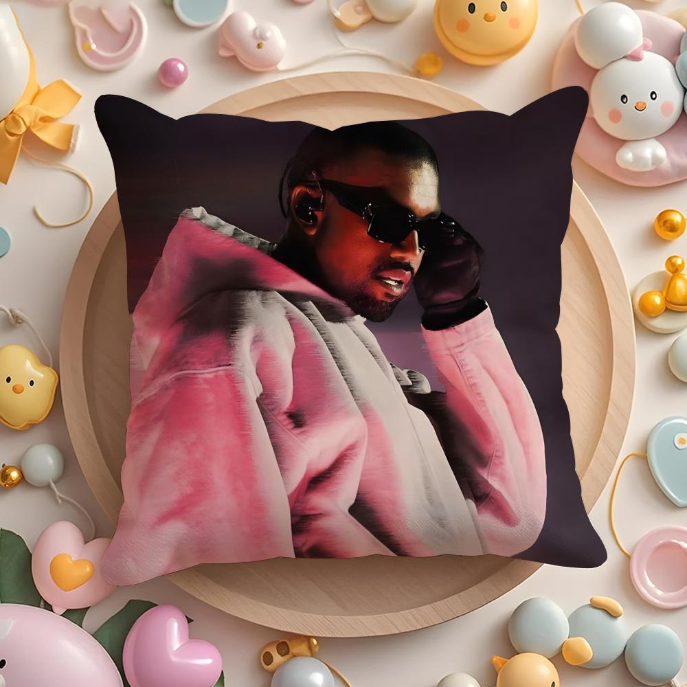 Подушка с изображением певца K-Kanye Omari West, Чехол для подушки для дома и автомобиля, Многоцелевой чехол для подушки - Двусторонний, Мягкий и прочный для повседневного использования