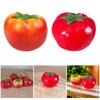 2pcs Simulation Tomatoes Accessory Artificial Tomatoes Realistic Faux Vegetables for Kitchen Home and Party Decoration