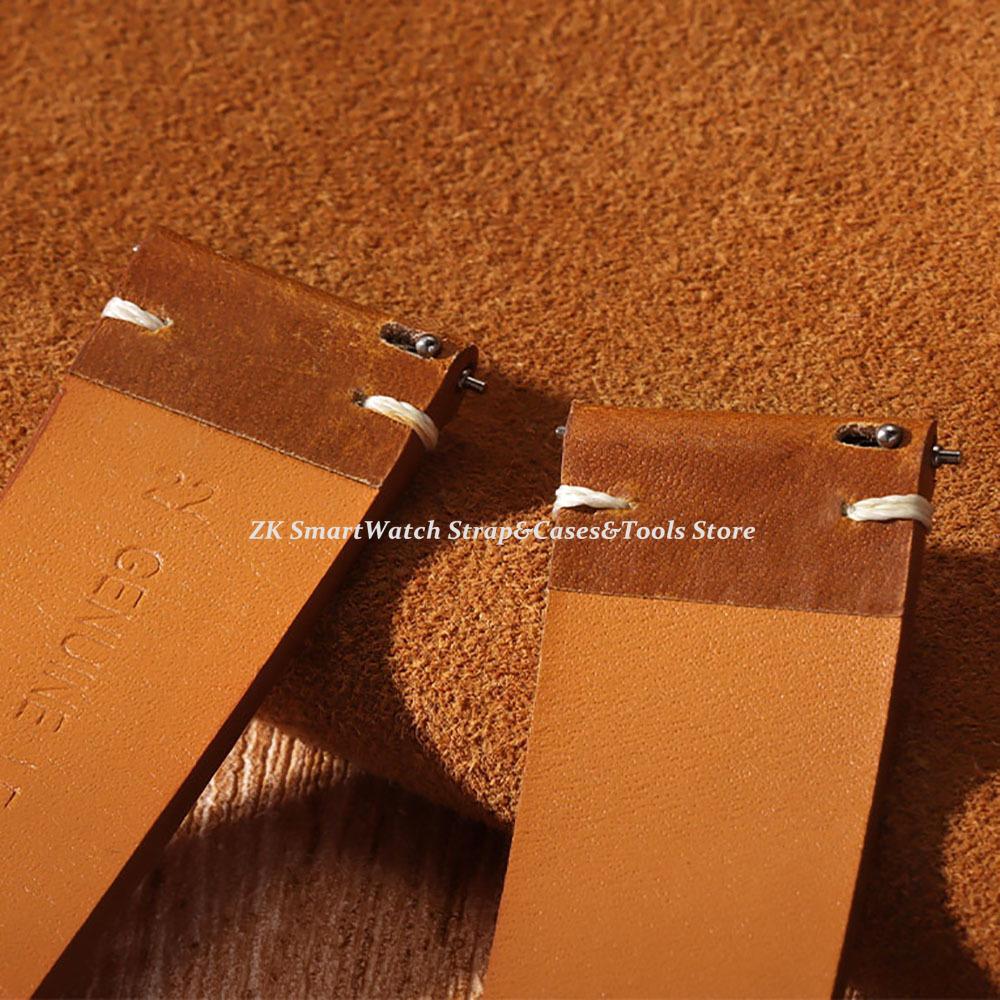 Quality Handmade Retro Oil Wax Genuine Leather Calfskin Strap 18mm 19mm 20mm 21mm 22mm 24mm Quick Release Band Watch Accessories