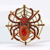 Personalized Trendy Alloy Rhinestone Heavy Industry Woven Web Spider Brooches with Exaggerated Creativity for Women's Clothing Accessories Brooch