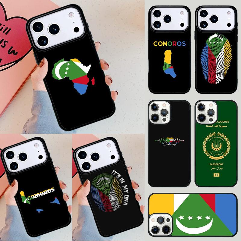 Comoros Flag Phone Case For iPhone 17 Air 14 15 13 12 Max Cover For Apple 14 15 16 16e 11 Pro Max Plus Coque