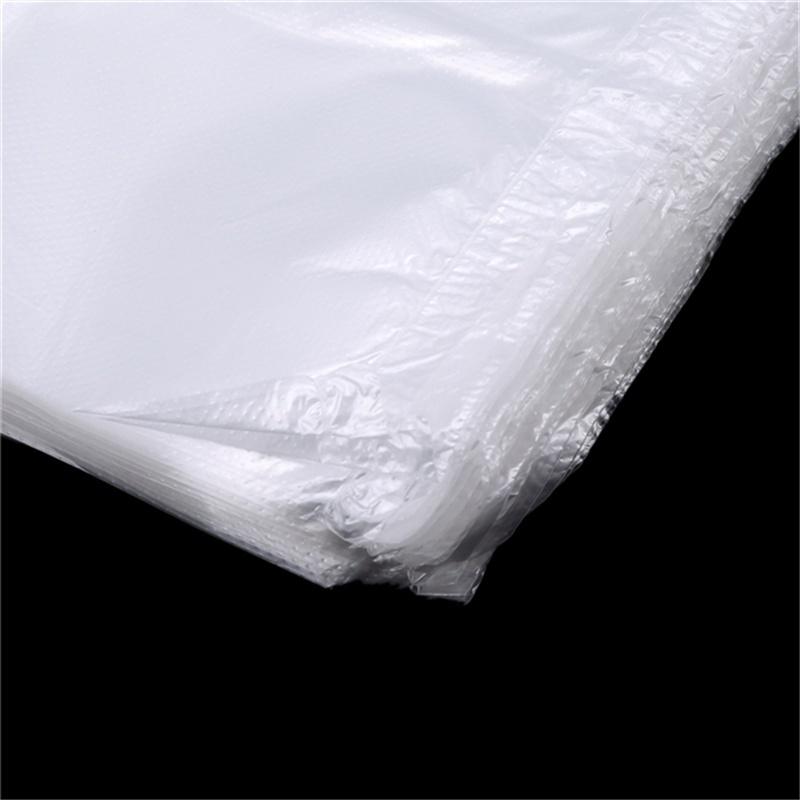 100шт прозрачные пакеты Сумка для покупок Супермаркет Пластиковые пакеты Упаковка для пищевых продуктов