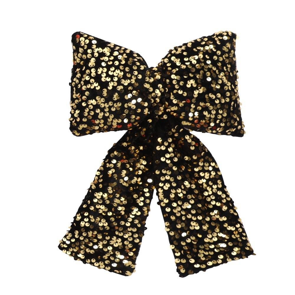 Sequins Christmas Bow Pendants For Scene Setup And Holiday Props Decorations