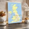 Настенная карта Карта Соединенного Королевства с подробными регионами Печатный художественный плакат Без рамы для декора Подарок Настенные дорожные принадлежности