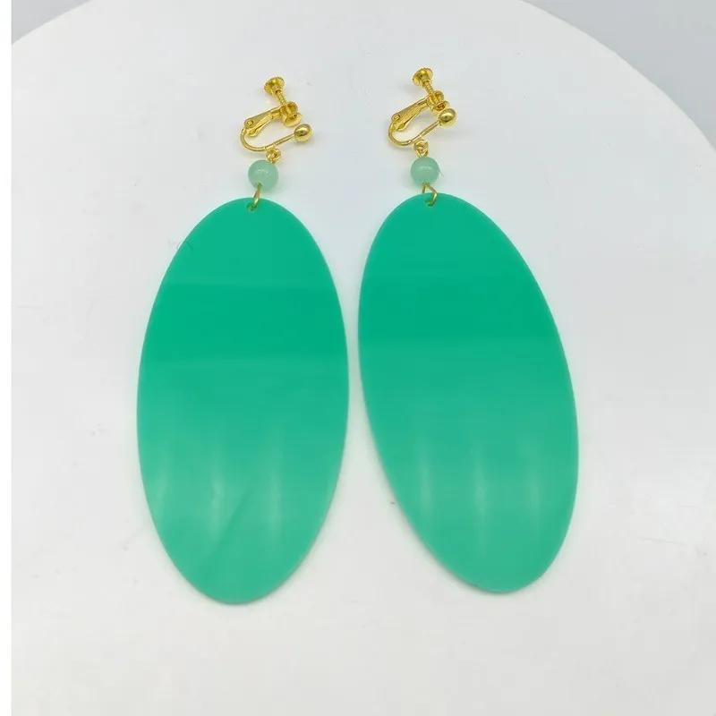Anime DAN DA DAN Momo Ayase Personality Earring Green Earstuds Earclips Earwear Eardrop Women Cosplay Party Jewelry Accessories