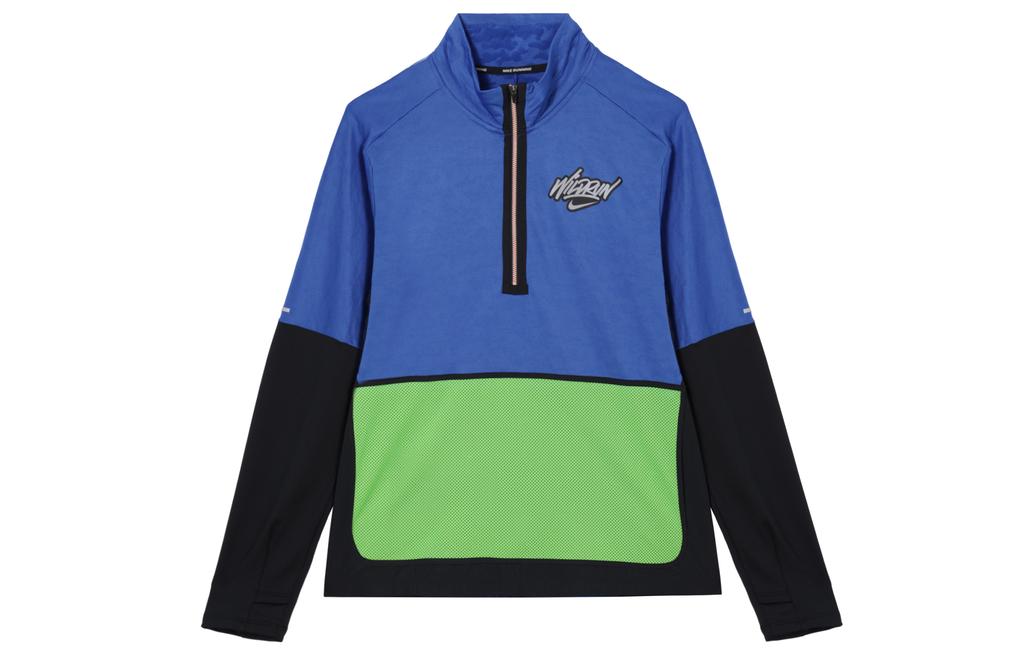 Nike Футболки Мужские Синие Стойка Умеренный Прямой Крой DA0224-480