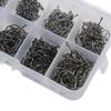 500PCS High Carbon Steel Carp Fishing Hooks 10 Sizes Fly Fishing Hooks  Catfish Fishing
