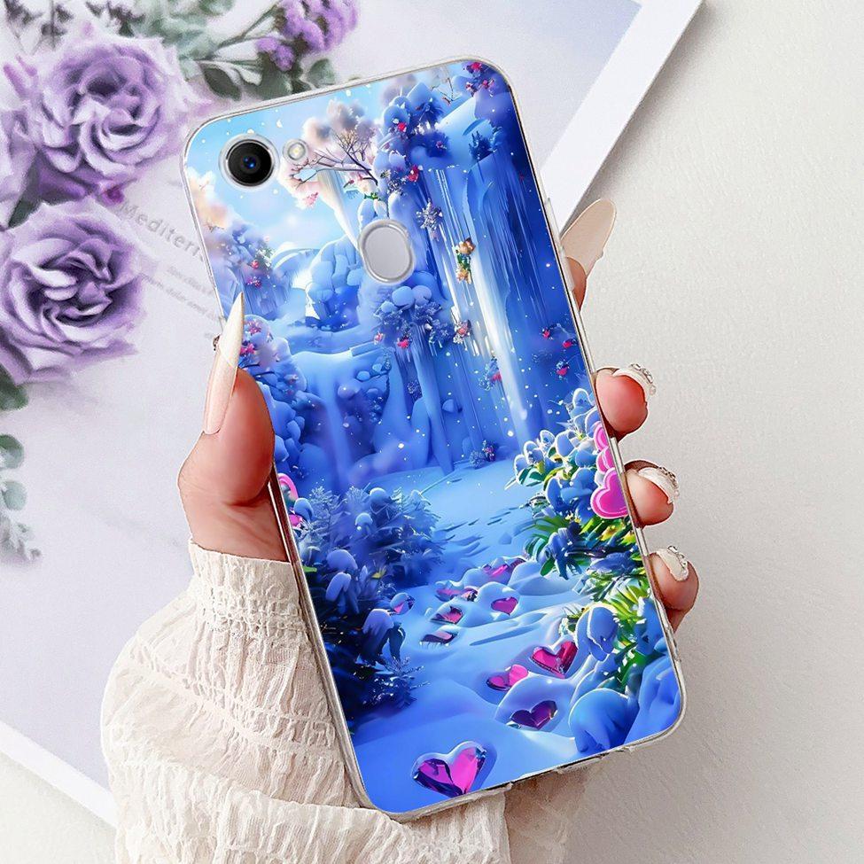 Прозрачный чехол для Oppo F7 Kawaii Милый Кот Модный Цветок Забавный Роскошный Расписной Мягкий Задний Чехол для Телефона OppoF7 CPH1821 CPH1819