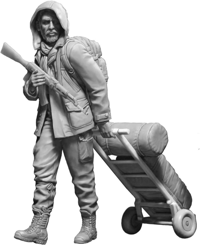 Master Box 1/24 Scale Model Kit MB24076: "The Last Bridge" (Vadem) with Cart, Post-Final War Series 4