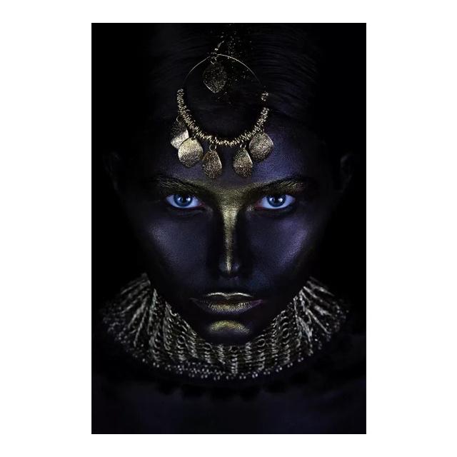 Африканские черные женские портретные художественные постеры и принты на холсте, живопись, макияж, женская настенная картина для гостиной, домашний декор