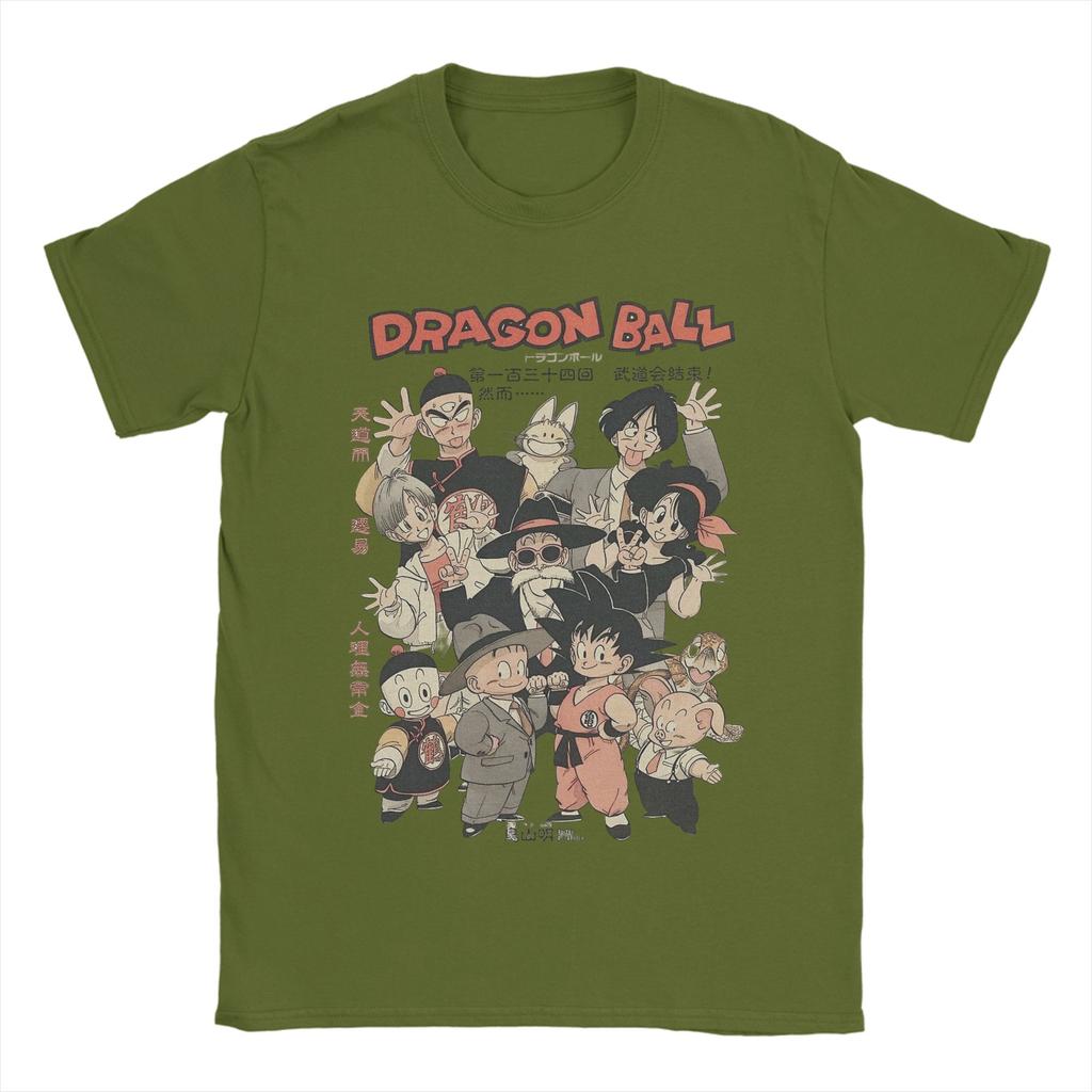 Mens TShirts Dragon Ball Cool Cotton Tees Short Sleeve T Shirt Round Neck Tops Graphic Printed