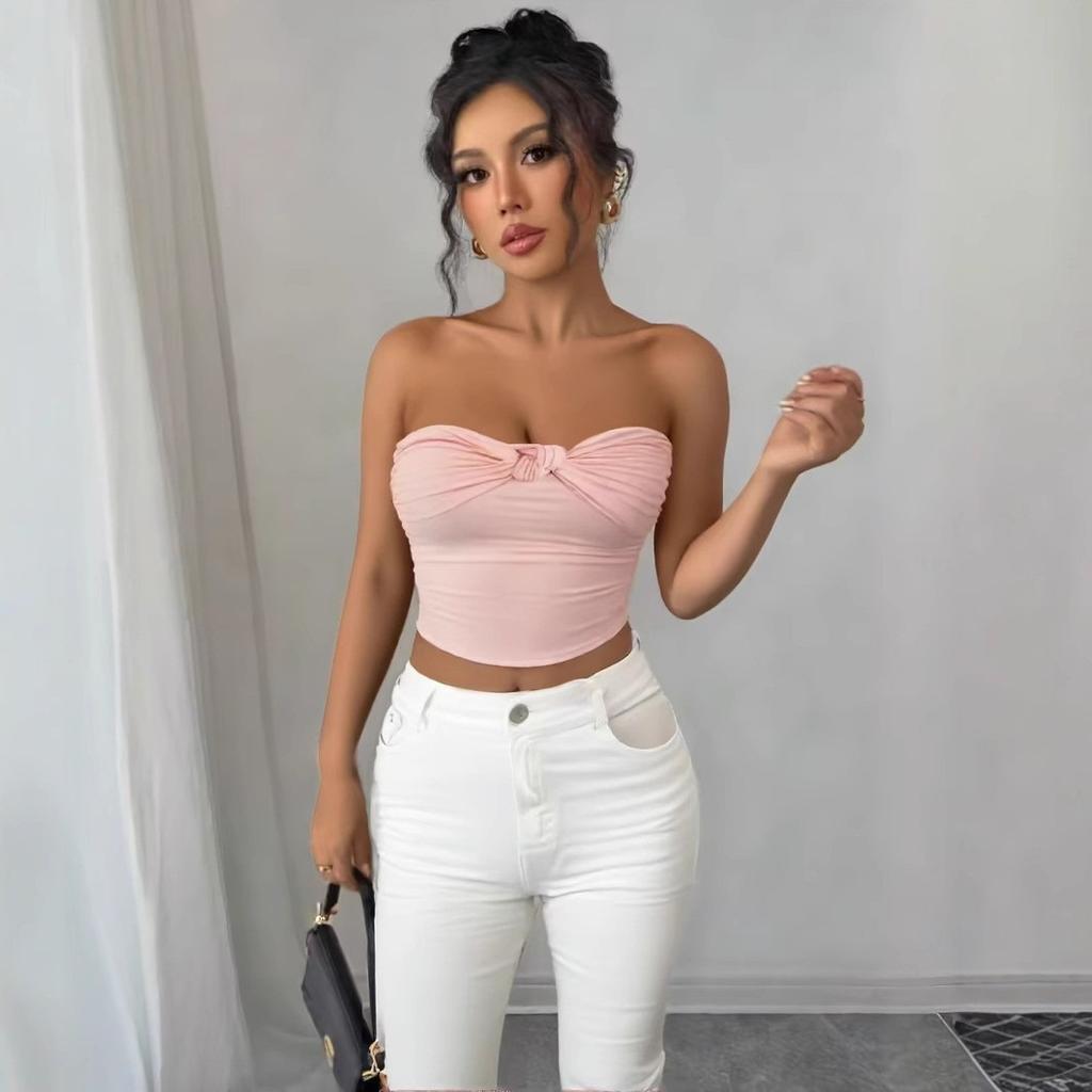 Summer Sexy Senior Pure Want To Put On The New Style of Women's Corset Slim Wrap Breast Crop Top