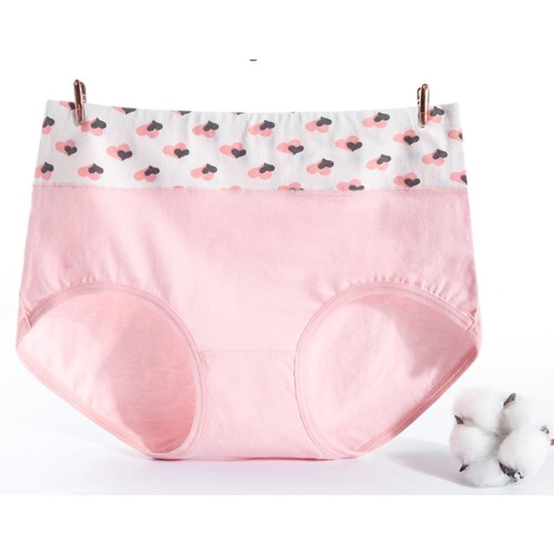 High Waist Large Size Girls' Printed Tight Breathable Women's Triangle Pants Elastic Comfortable Underwear