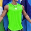 Summer Gym Tank Top Men Mesh Clothing Quick Dry Bodybuilding