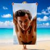 Быстросохнущее микрофибровое пляжное полотенце Harry Styles Мягкое, впитывающее, устойчивое к песку Полотенце для пляжа, бассейна, путешествий Лето