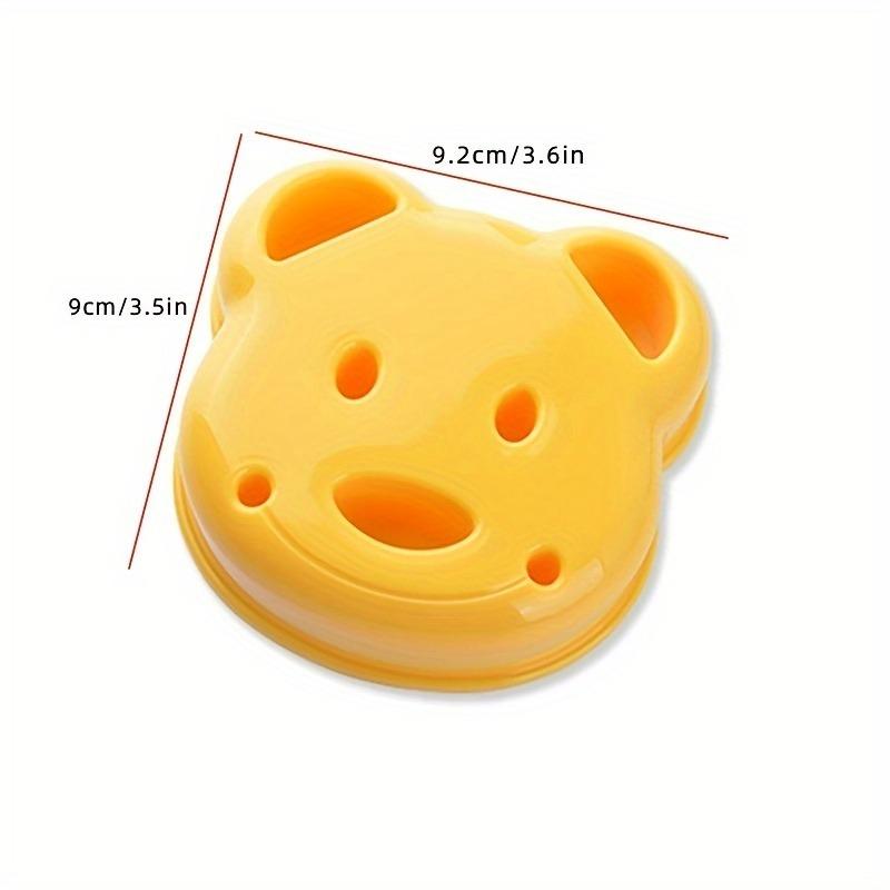 Cartoon Bear Sandwich Mold, Plastic Rice Ball Mold, DIY Breakfast Tools, Food Safe Kitchen Supplies, for School Lunch Box Essentials, Cookie Cutter