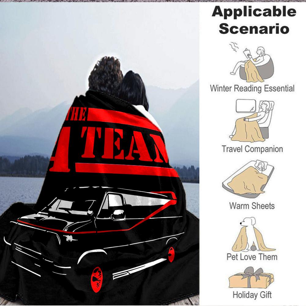 1Pc Ateam Van Adventure Blanket Soft And Comfortable Casual Warm Camping Travel Christmas Halloween Xmas Gift M92430