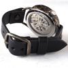 KINO Handmade Watch Automatic Winding Skeleton Back Mechanic Silver Black Handmade Watch