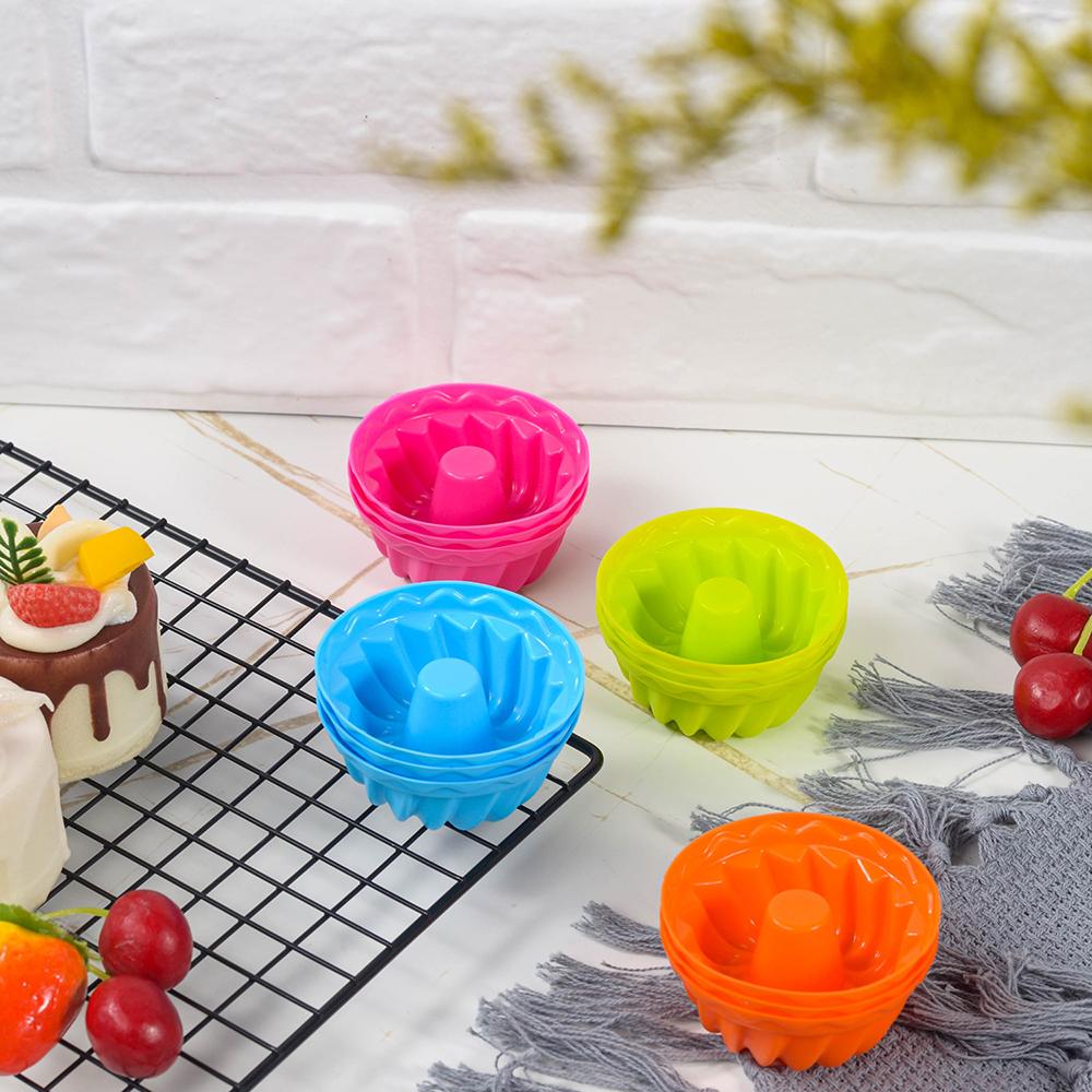 6 ШТ. Силиконовая форма для выпечки тортов, высокотемпературная и легко извлекаемая форма для торта, маленькая спиральная форма для шифонового торта, угощения на Хэллоуин
