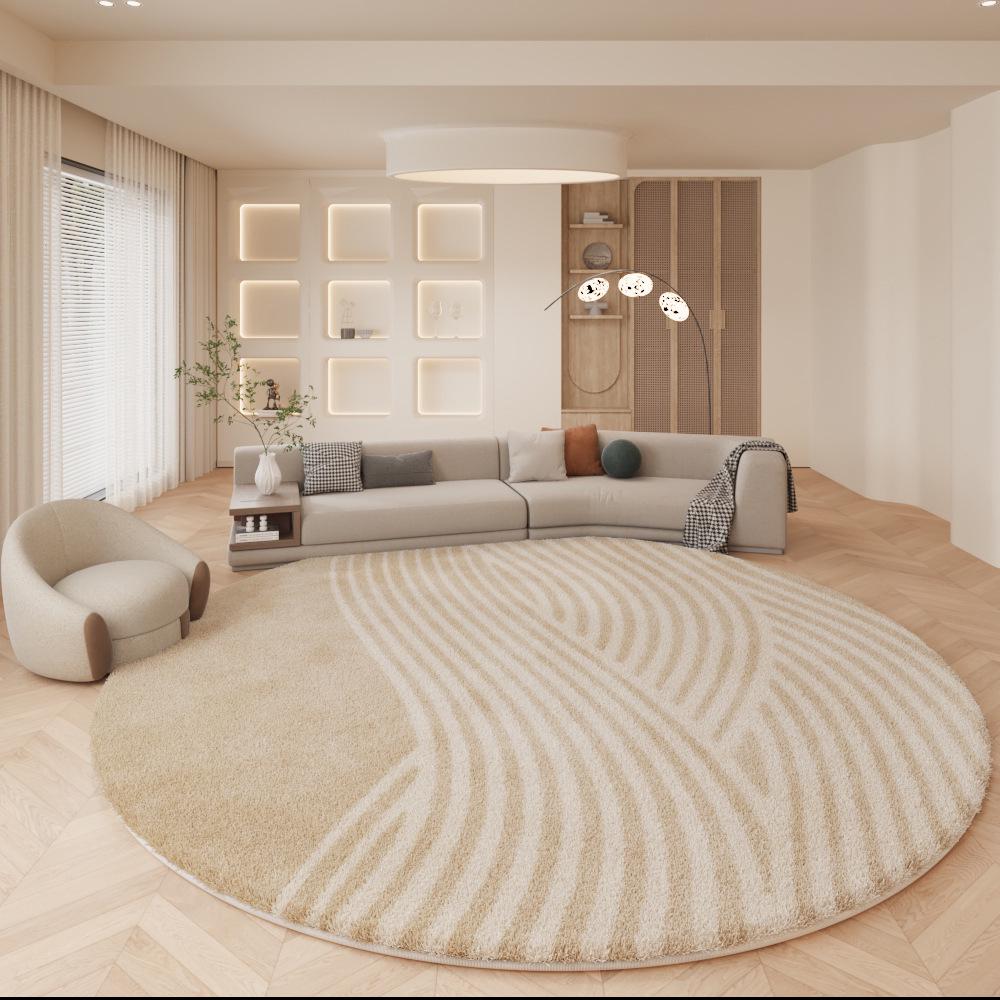 Nordic Simple Modern Round Carpet for Living Room, Study, or Bedroom