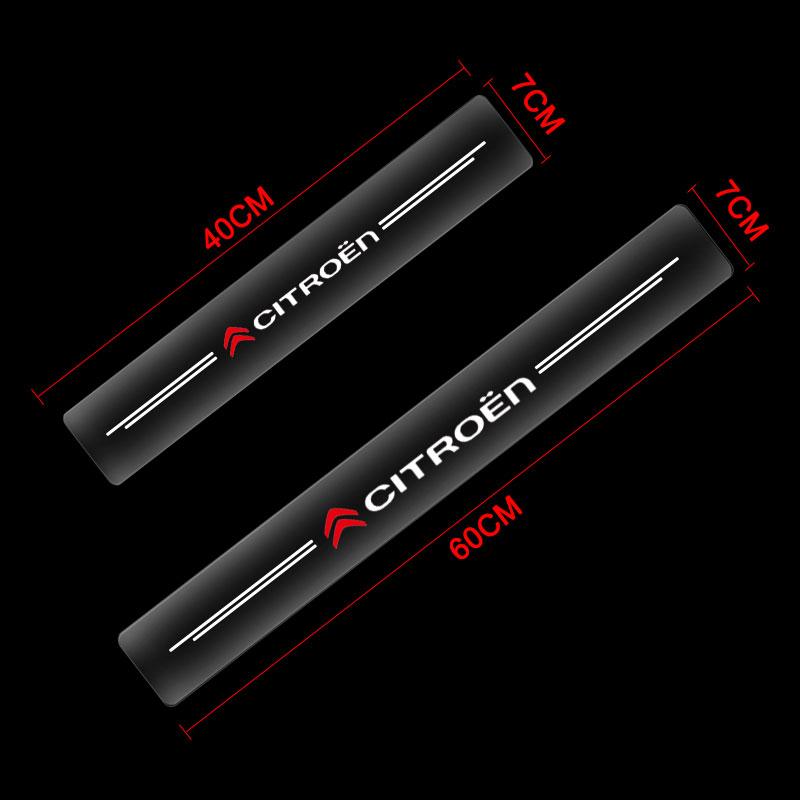 4pcs Car Threshold Sticker Scratch Resistant Transparent Film Protector For Citroen C1 C2 C3 C4 C5 C6 C8 C4L DS3 DS4 DS5 LS DS6 Picasso