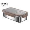 Multi-purpose Kitchen Storage Stainless Steel Crisper Box with Sealing Lid And Handle, Large Capacity Food Keeper Bread Box, Portable