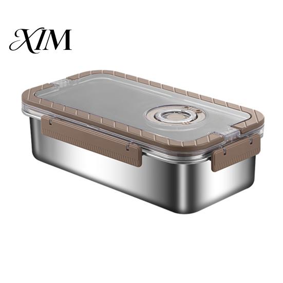 Multi-purpose Kitchen Storage Stainless Steel Crisper Box with Sealing Lid And Handle, Large Capacity Food Keeper Bread Box, Portable