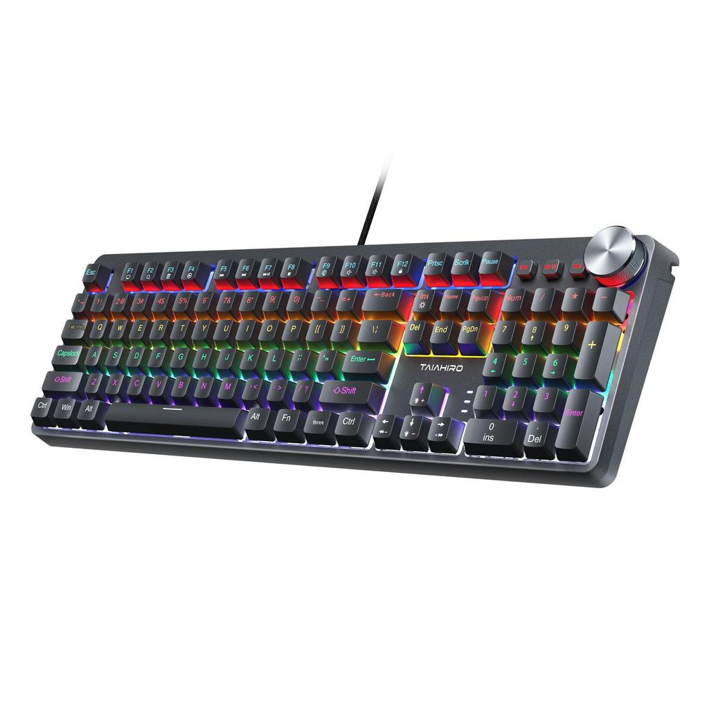 Механическая клавиатура с RGB-подсветкой и игровой набор мыши для офиса и игр