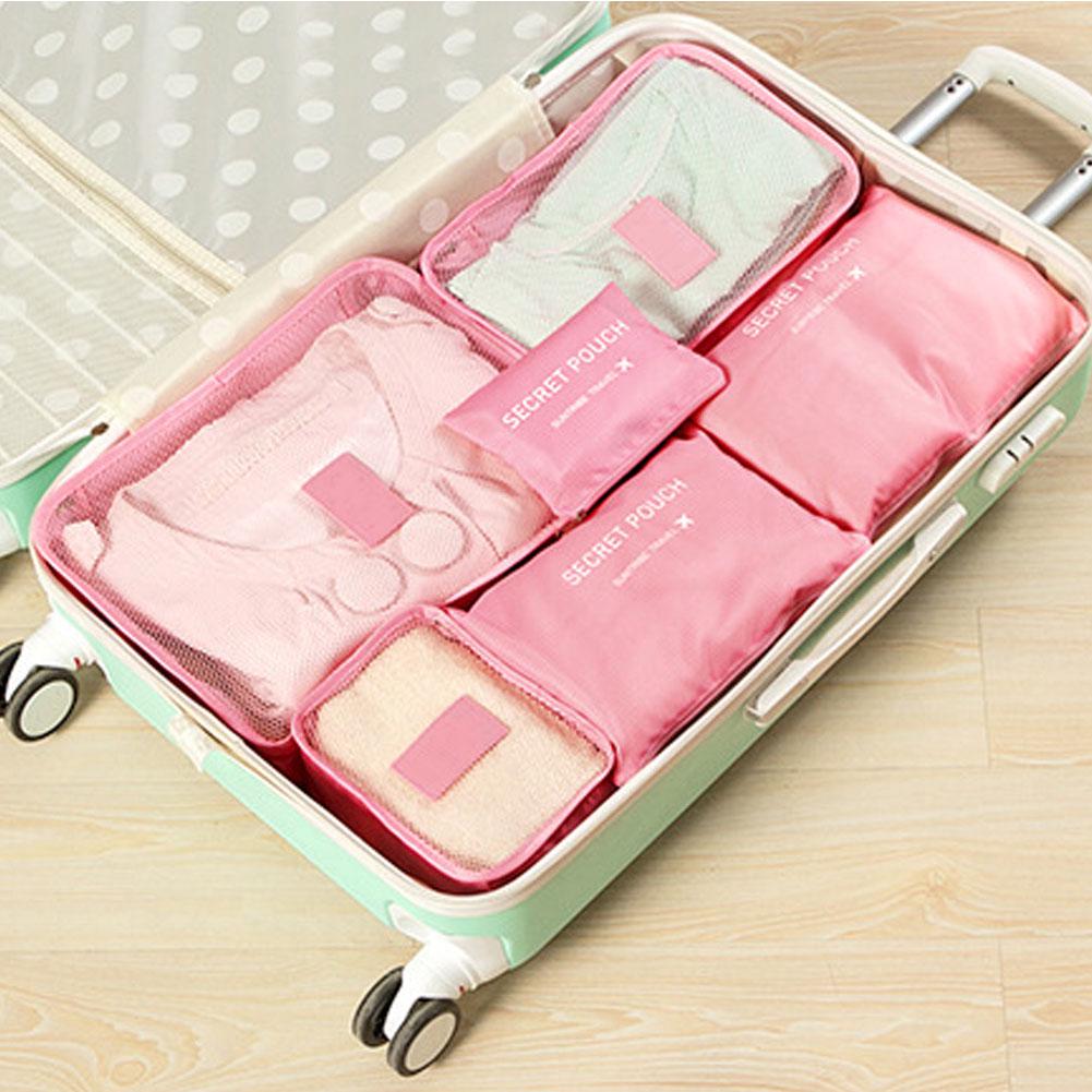 Дорожная водонепроницаемая нейлоновая сетчатая сумка на молнии для хранения, набор для одежды, сумка-органайзер, контейнер