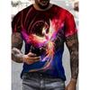 Модная мужская футболка с рисунком дракона, 3D-принт, Harajuku Street, короткий рукав, O-образный вырез, футболки, свободные футболки, повседневные топы