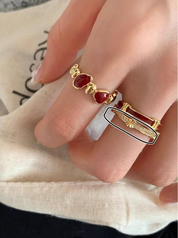 Кольцо Ankola Red Drop Oil Open Ring: Женская коллекция осень/зима: модная, универсальная и изысканная