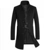 Men's Jacket Warm Winter Trench Long Outwear Button Smart Overcoat Coats 