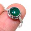 Natural Green Onex Gemstone Handmade 925 Sterling Silver Jewelry Ring S.9 M6q89