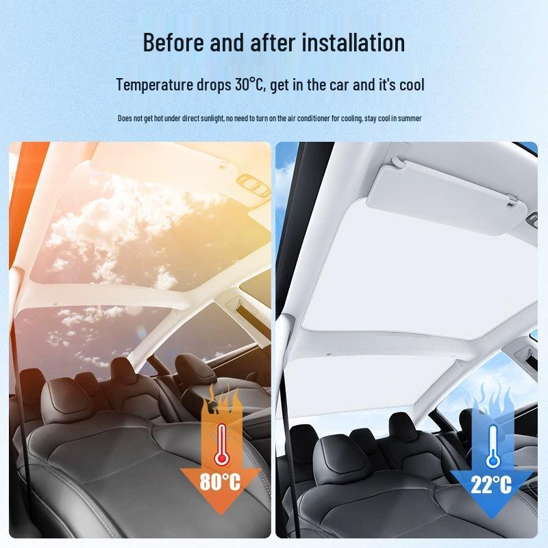 6-Seat Model YL Tesla Sunroof Sunshade Curtain for Optimal Sun Protection