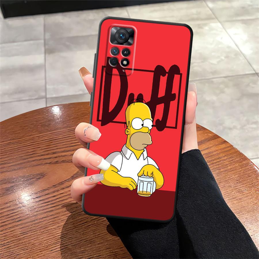 Смешной чехол Гомер Симпсон для Xiaomi Redmi Note 10S 11s 13 14 Pro Plus 9S 7 8 9 10 11 12 Pro 12s Черный Мягкий чехол для телефона