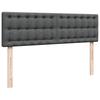 Ottoman Bed with Mattress Dark Grey 140 x 190 cm Fabric