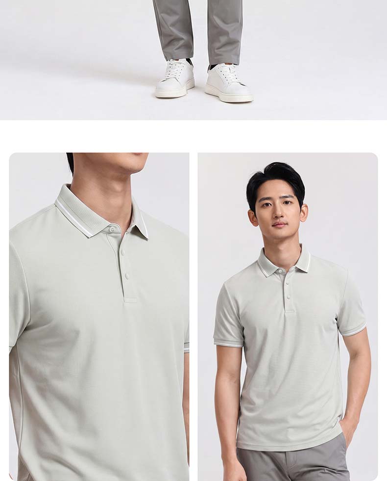 High Elasticity Waffle Polo Shirt