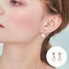 [Rosemont] Silver Pearl Earrings Rj0011