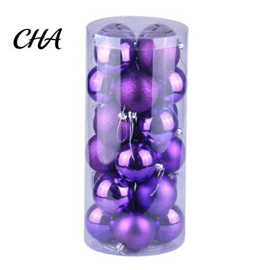 Christmas Tree Ornaments 24 Pcs Small Ball Ornaments, Mini Shatterproof Plastic Winter Theme Party Supplies Xmas Hanging Decoration for Holiday Decor