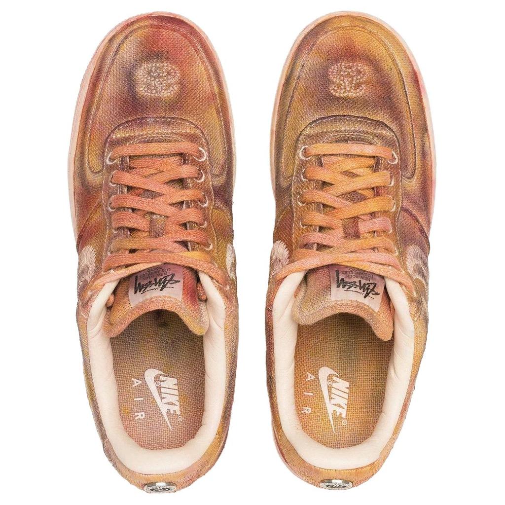 Stussy x Nike Air Force 1 Low Ручная окраска Нью-Йорк Повседневная обувь Унисекс кроссовки Коричневый STUSSY-NIKE-AF1-NY