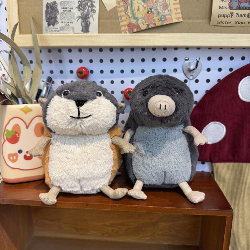 15cm Cute Mole Tourist Mouse Doll Stuffed Plush Mini Lambeth Lemming Mouse Toy Cute Children's Birthday Gift Room Decoration