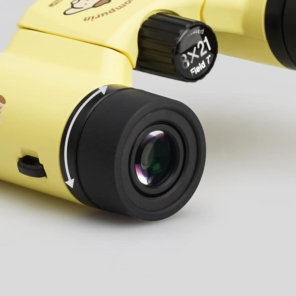 Бинокль Kenko Sanrio для концертов 8x 21 калибра сверхлегкий сверхкомпактный с защитой от дождя Pom Pom Purin и многослойным покрытием SK-CL0821PN