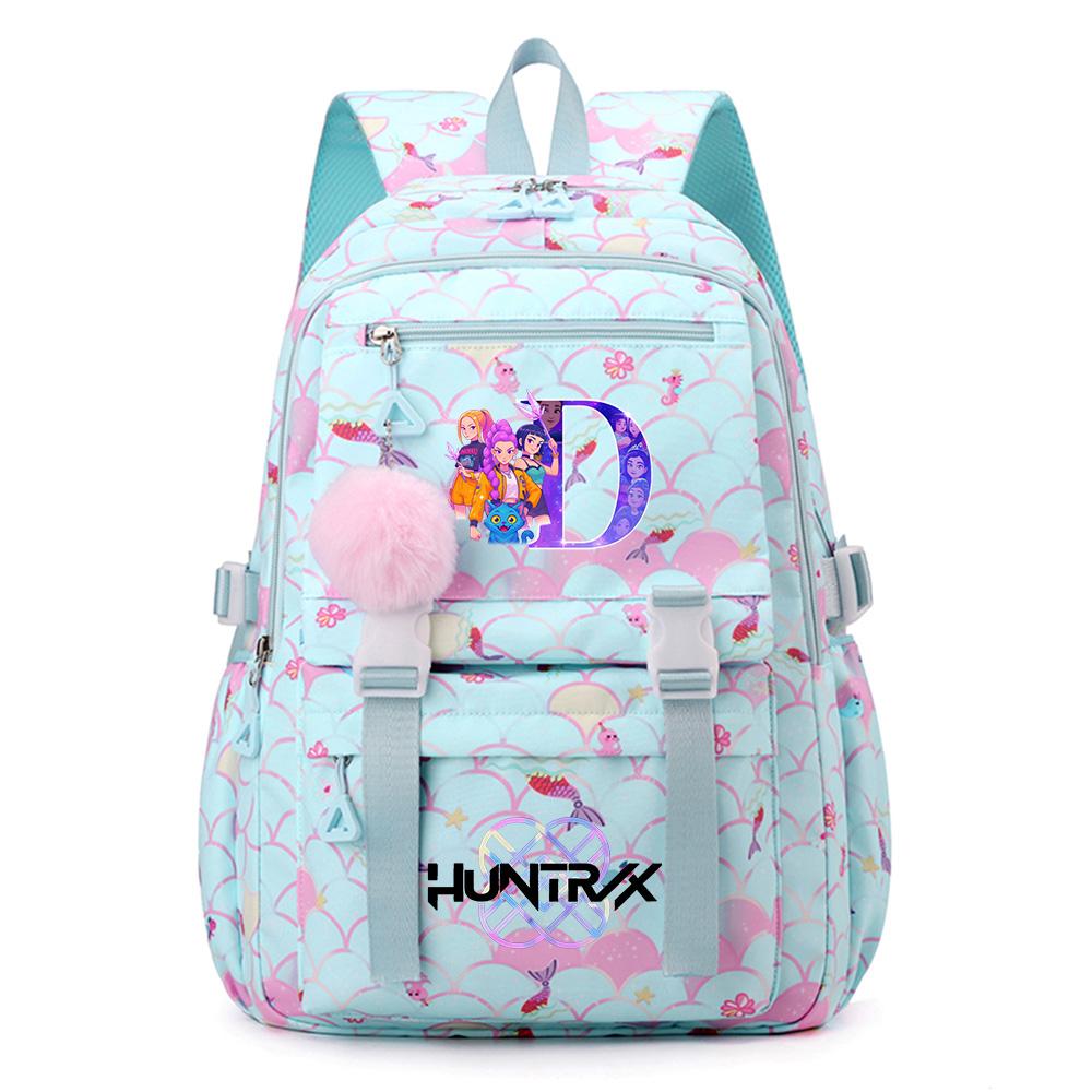 26 English Letters Printed Backpack Large Capacity Bookbag Student Boy Girl Schoolbag Outdoor Large Capacity Waterproof Sports Laptop Travel Bag