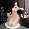 Сексуальное нижнее белье прозрачное сбор маленькой груди косточки подвязки ночная сорочка сексуальное сетчатое прозрачное платье соблазн