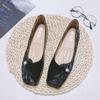 Обувь для женщин 2024 года, квадратный носок, женская летняя обувь, плоские черные туфли на плоской подошве, жемчужные туфли, слипоны со скидкой, высокое качество, популярные