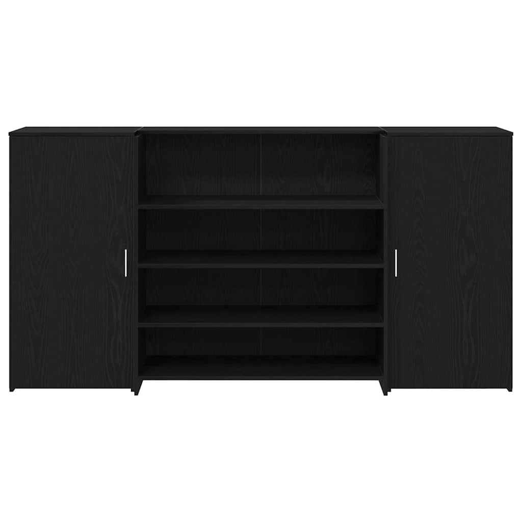 Reception Desk Black Oak 200 x 50 x 103.5 cm Particleboard