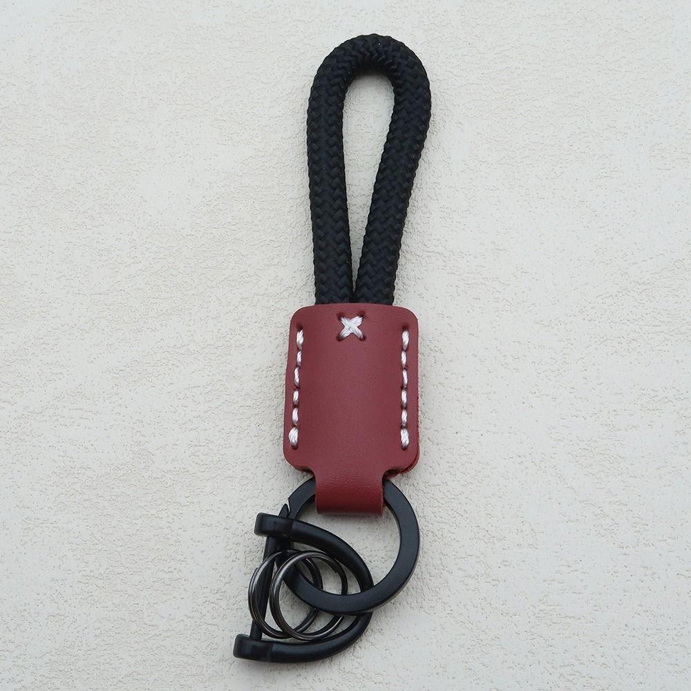Creative DIY Leather Keychain Handmade Gift Bag Pendant Trendy Car Keychain