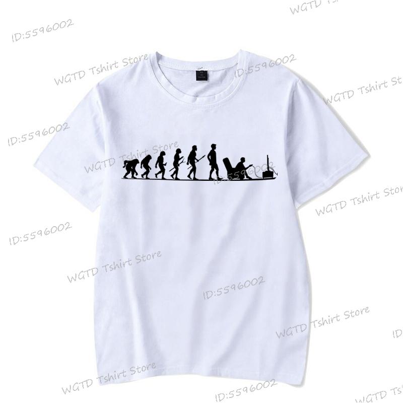 Эволюция Геймера Футболка Смешной Подарок для Геймеров Футболки для Видеоигр для Мужчин С Круглым Вырезом Смешная Эволюция Геймеров Летние Топы Одежда