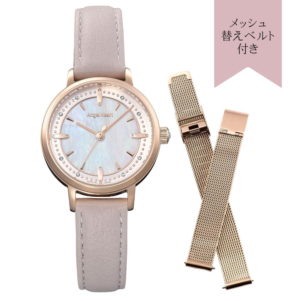 AngelHeart Sakura Time Часы на солнечной батарее Водонепроницаемость 3 АТМ Сапфировое стекло Белый перламутровый циферблат SKR28P-GY-J Женские